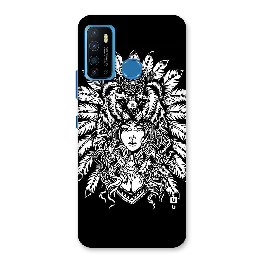 Girl Pattern Art Back Case for Infinix Hot 9