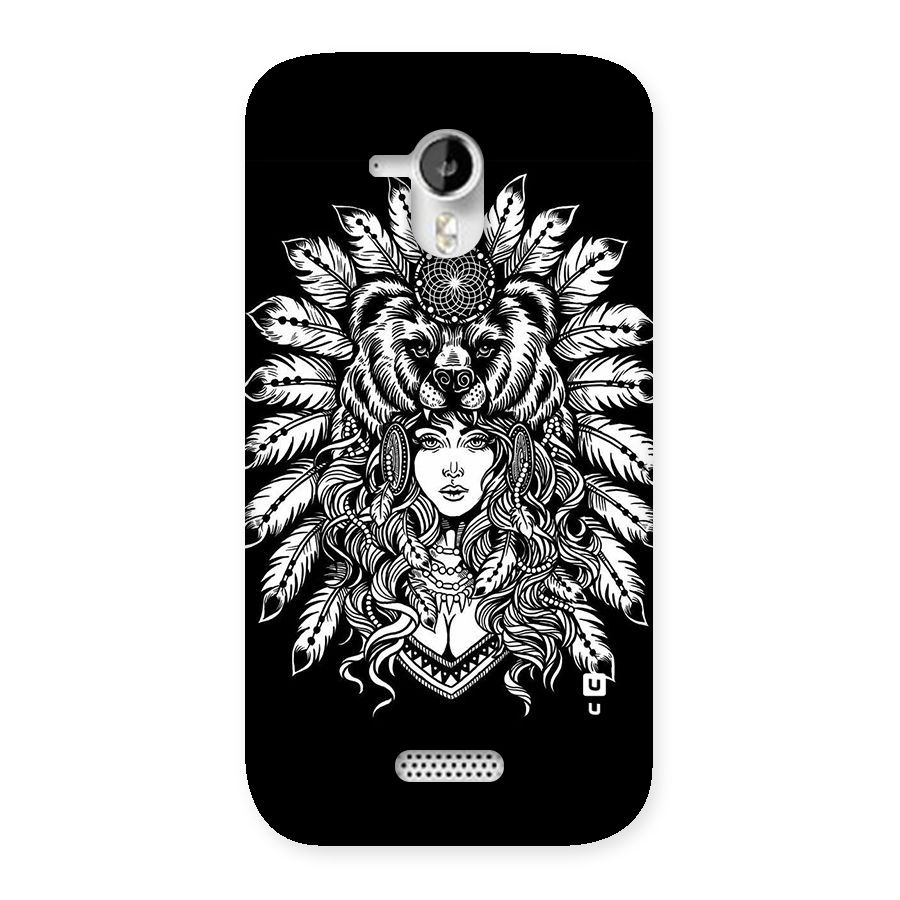 Girl Pattern Art Back Case for Micromax Canvas HD A116