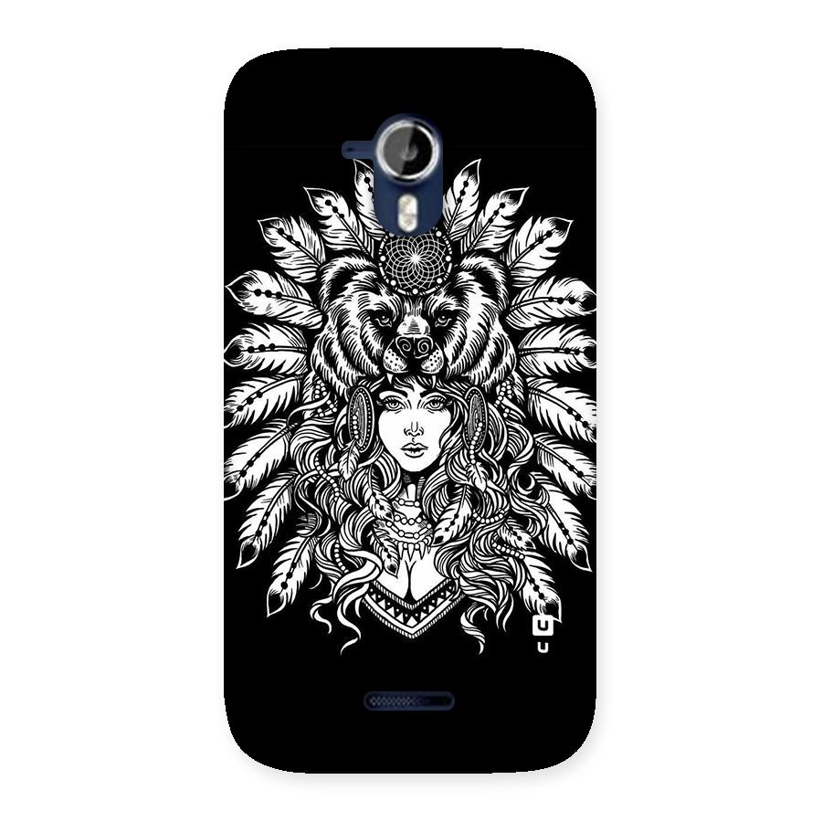 Girl Pattern Art Back Case for Micromax Canvas Magnus A117