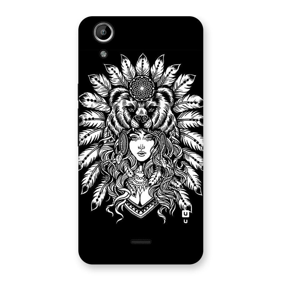 Girl Pattern Art Back Case for Micromax Canvas Selfie Lens Q345