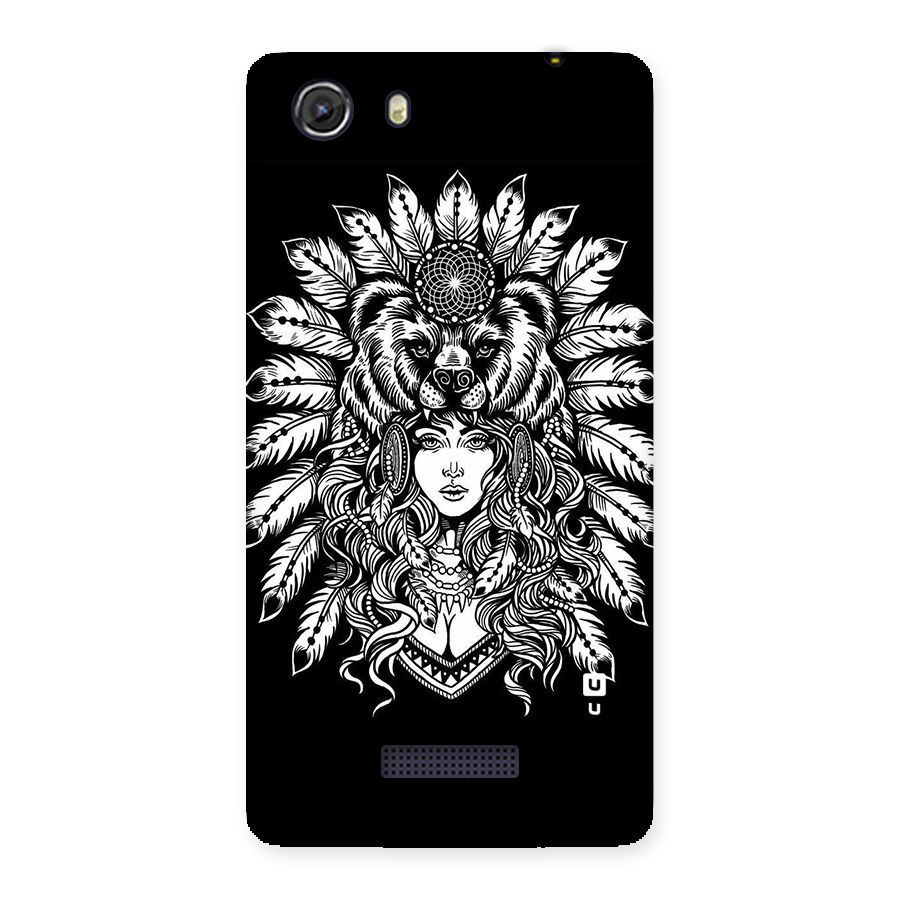 Girl Pattern Art Back Case for Micromax Unite 3
