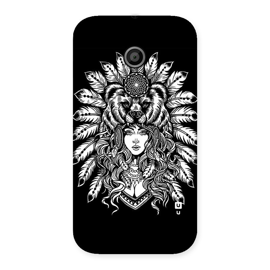 Girl Pattern Art Back Case for Moto E