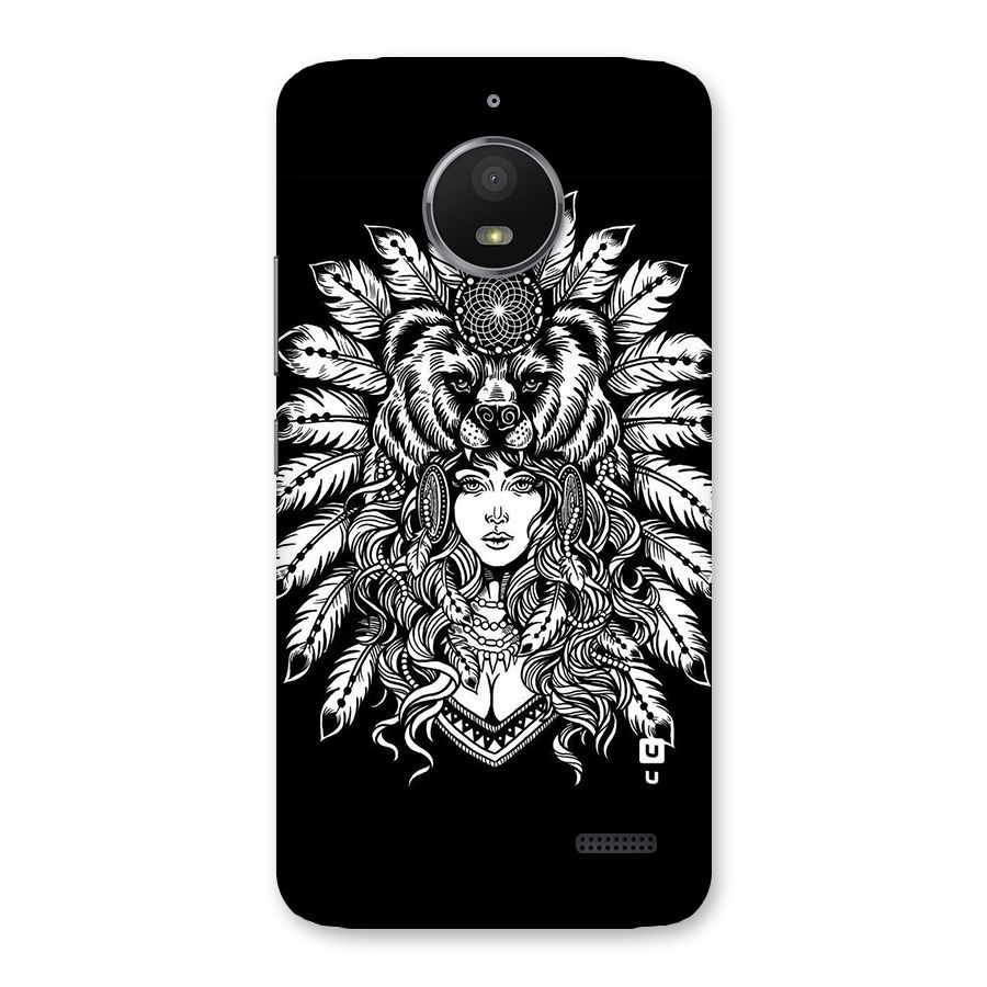 Girl Pattern Art Back Case for Moto E4