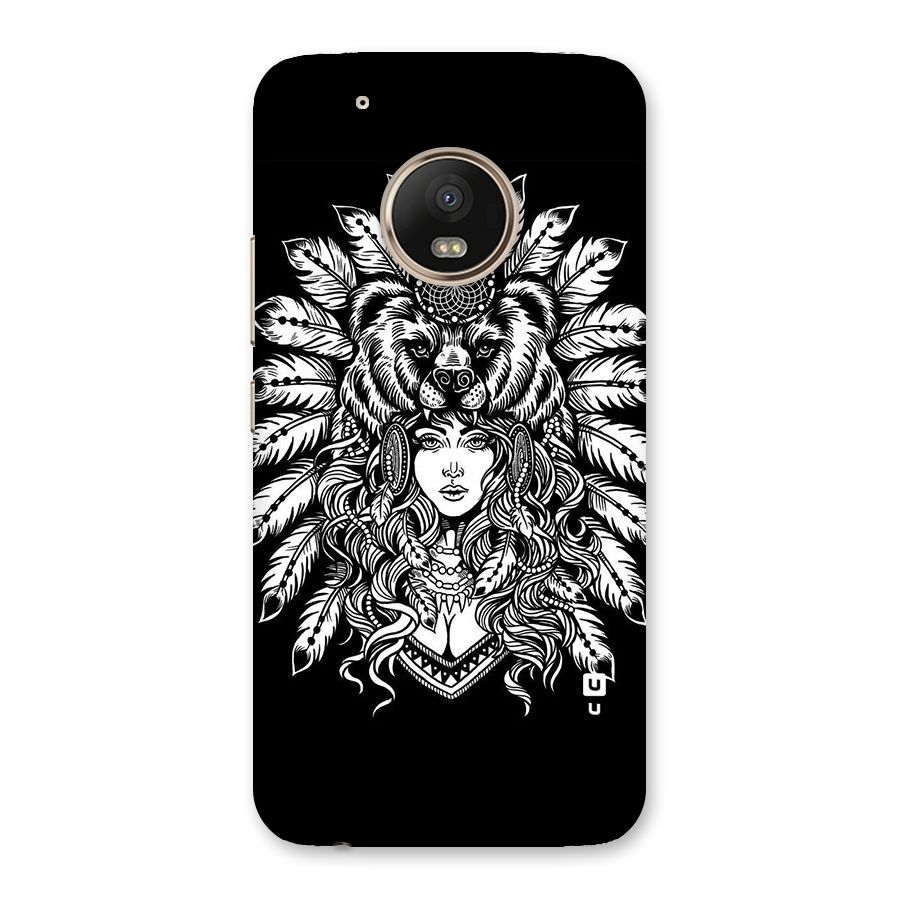 Girl Pattern Art Back Case for Moto G5 Plus
