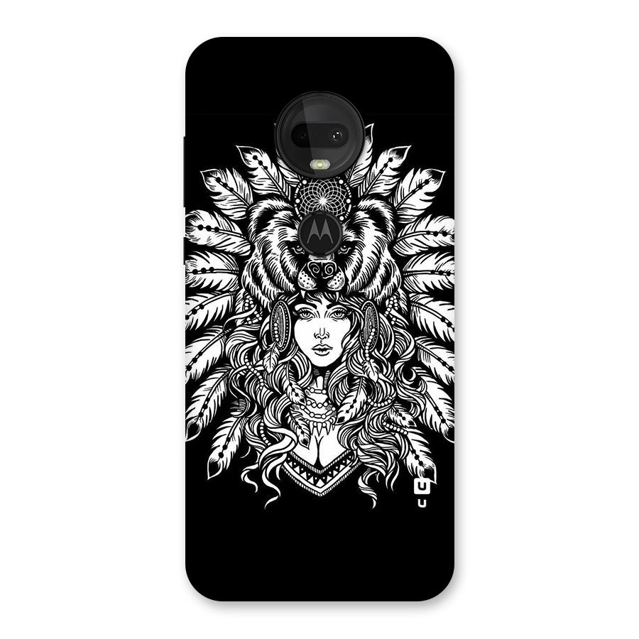 Girl Pattern Art Back Case for Moto G7
