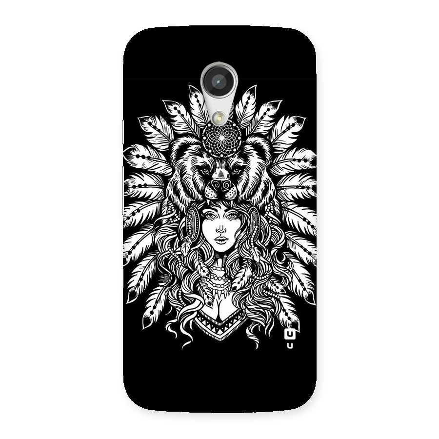 Girl Pattern Art Back Case for Moto G 2nd Gen