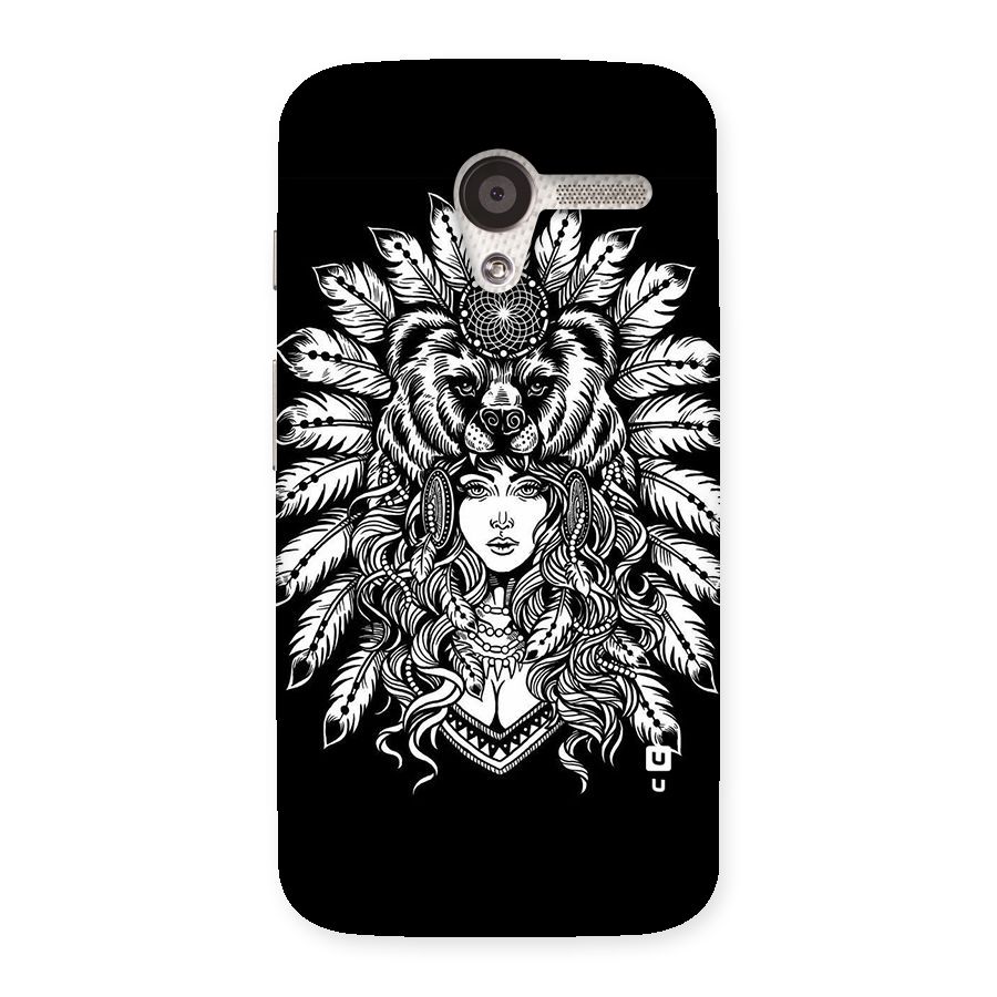 Girl Pattern Art Back Case for Moto X