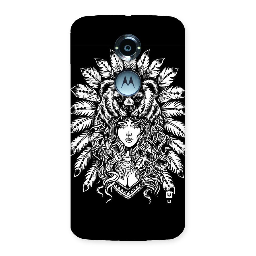 Girl Pattern Art Back Case for Moto X 2nd Gen