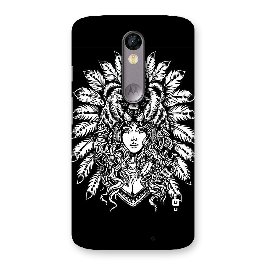 Girl Pattern Art Back Case for Moto X Force