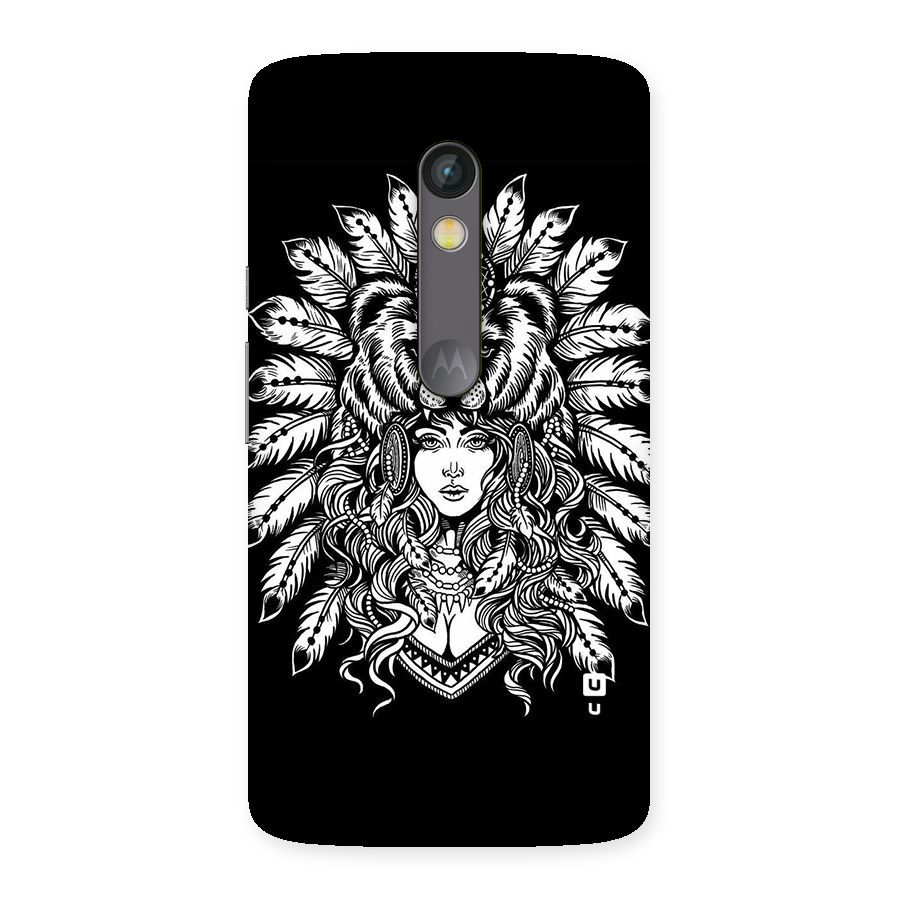 Girl Pattern Art Back Case for Moto X Play