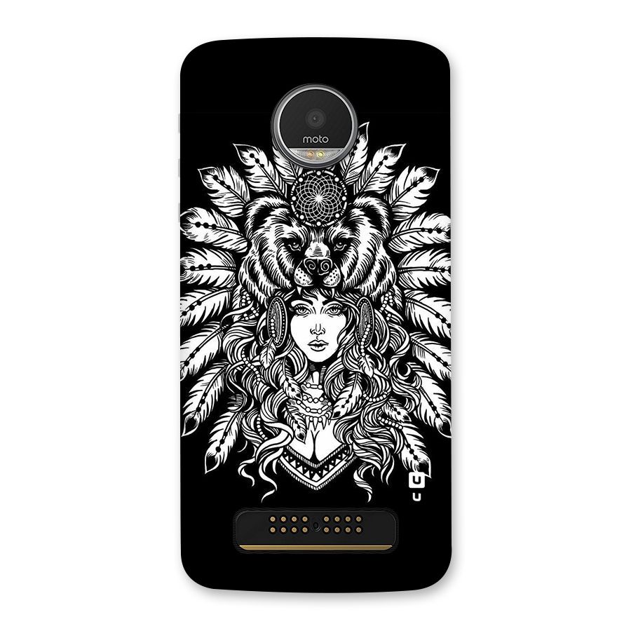 Girl Pattern Art Back Case for Moto Z Play