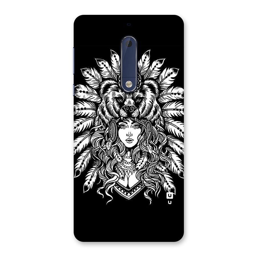 Girl Pattern Art Back Case for Nokia 5