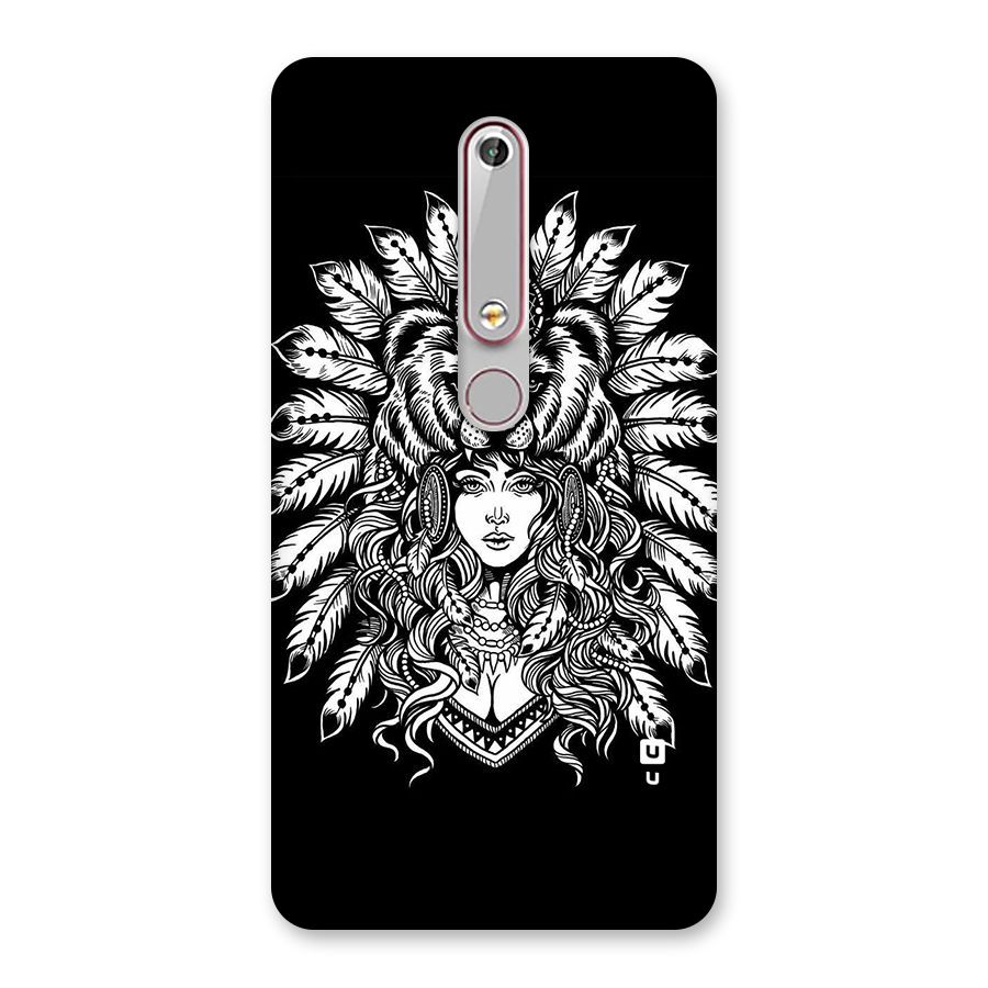 Girl Pattern Art Back Case for Nokia 6.1