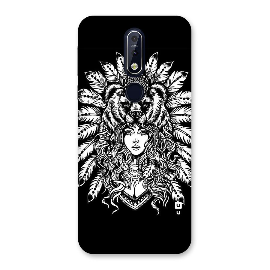 Girl Pattern Art Back Case for Nokia 7.1