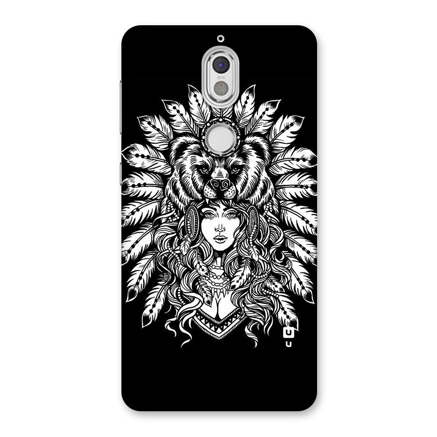 Girl Pattern Art Back Case for Nokia 7