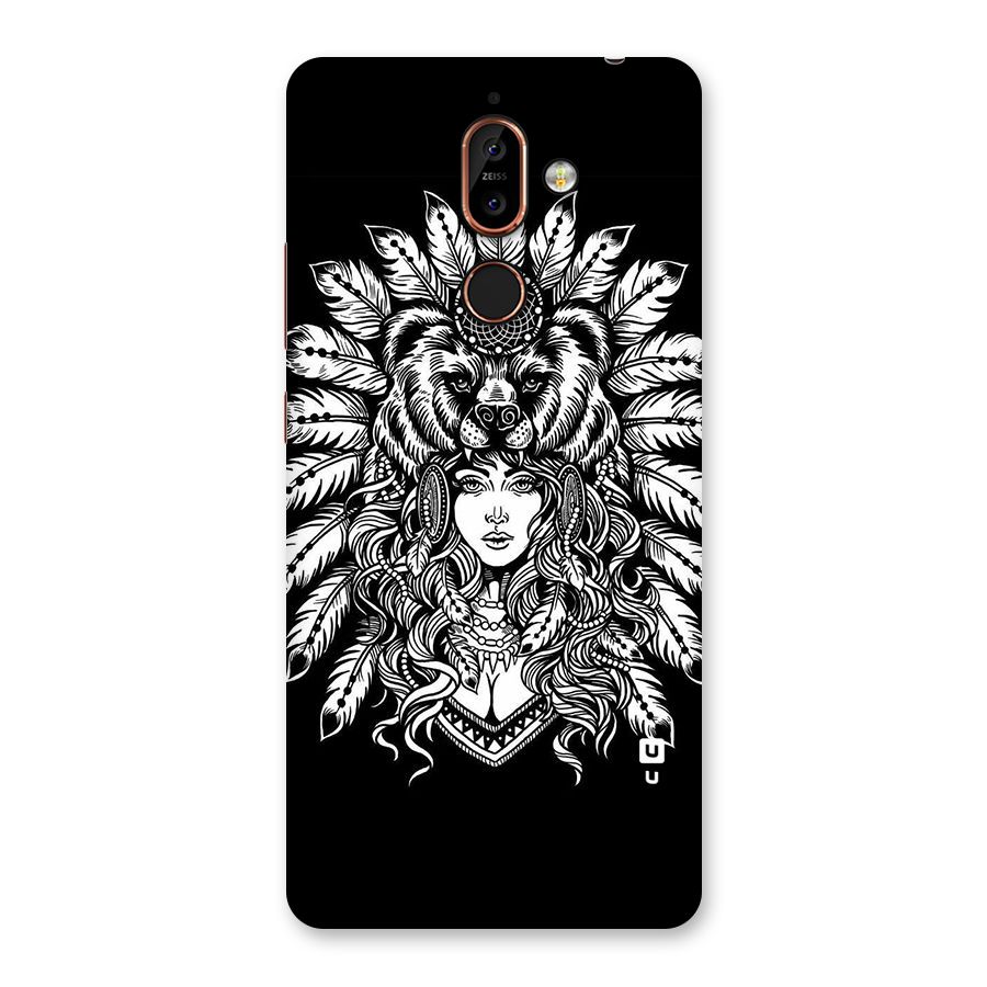 Girl Pattern Art Back Case for Nokia 7 Plus