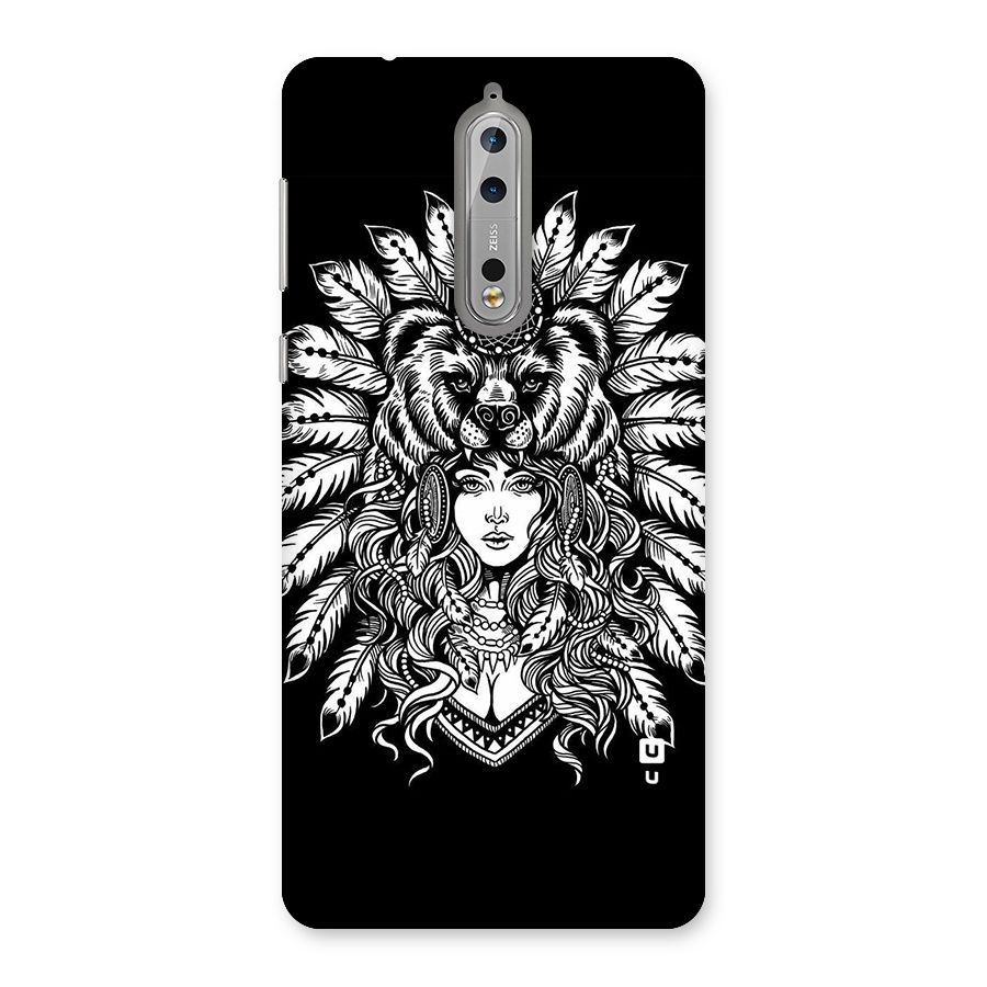 Girl Pattern Art Back Case for Nokia 8