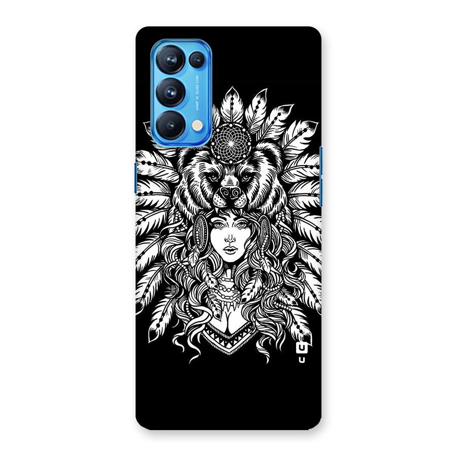 Girl Pattern Art Back Case for Oppo Reno5 Pro 5G
