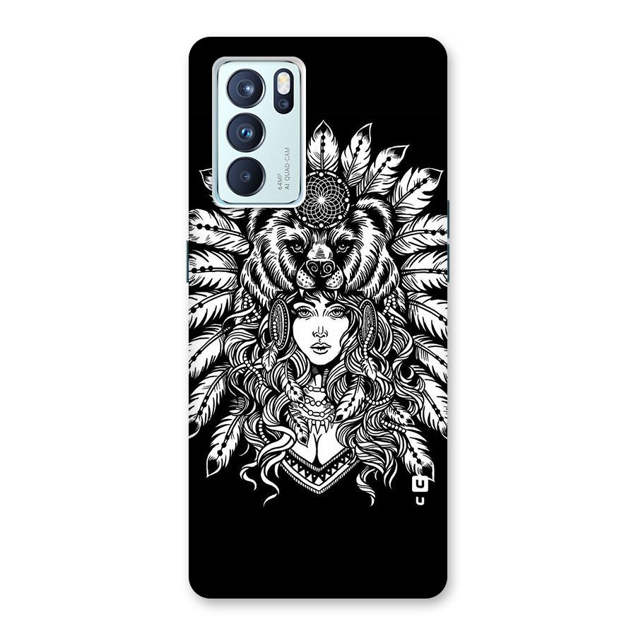 Girl Pattern Art Back Case for Oppo Reno6 Pro 5G