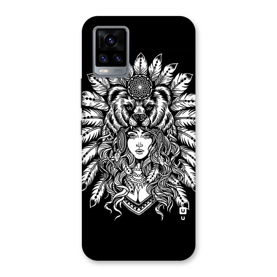 Girl Pattern Art Back Case for Vivo V20