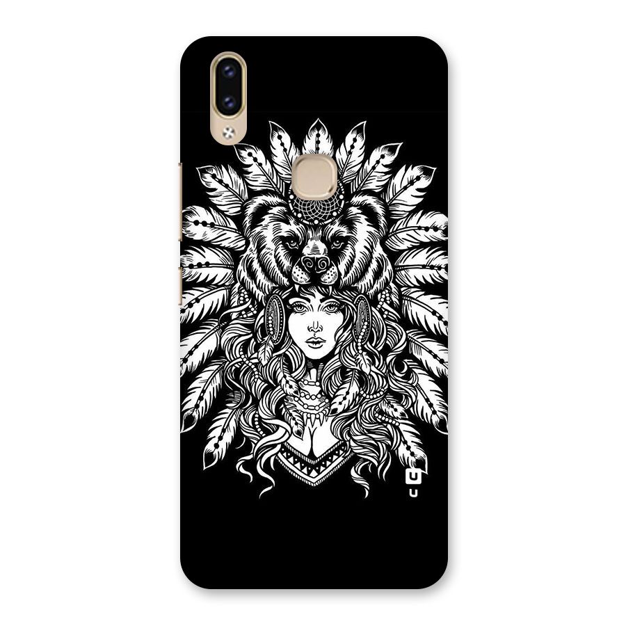 Girl Pattern Art Back Case for Vivo V9 Youth