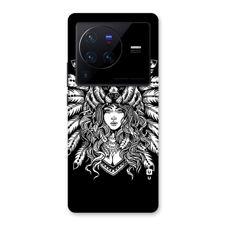 Girl Pattern Art Back Case for Vivo X80 Pro