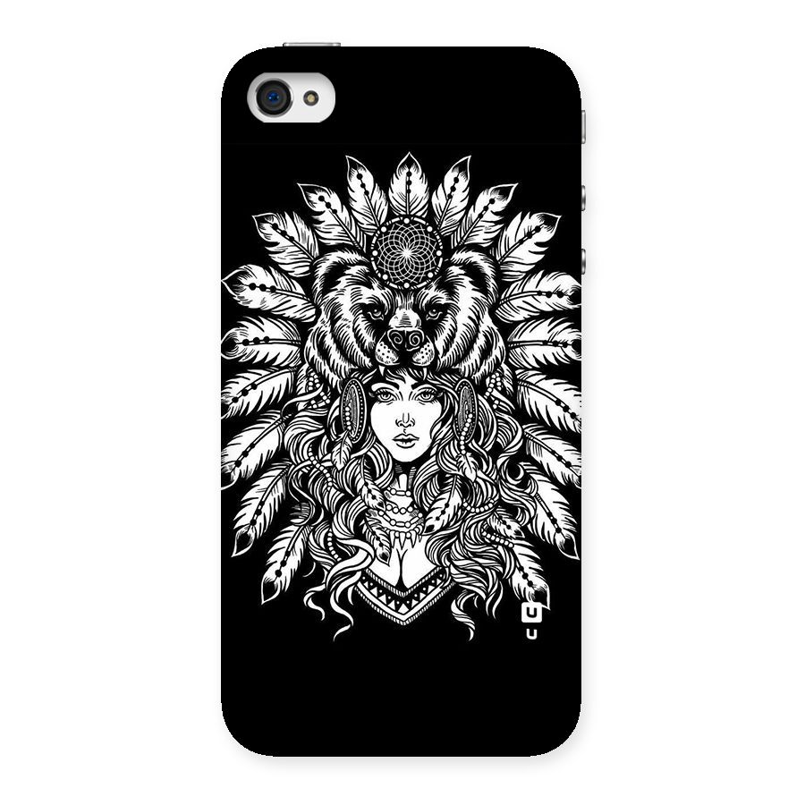 Girl Pattern Art Back Case for iPhone 4 4s