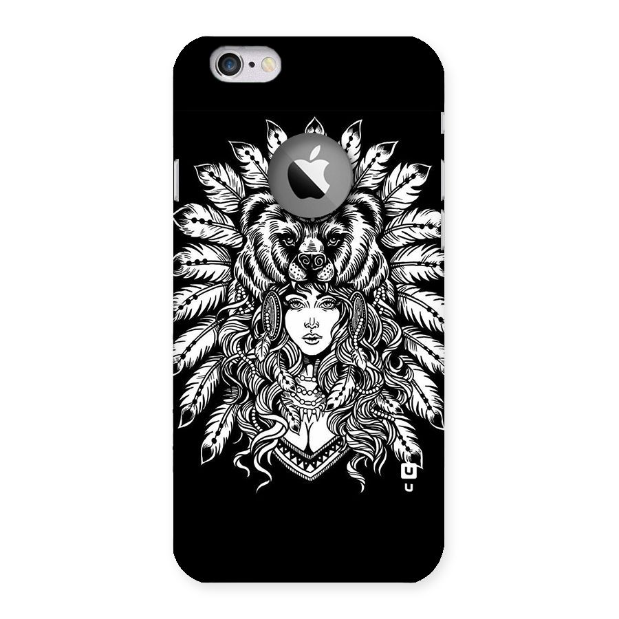 Girl Pattern Art Back Case for iPhone 6 Logo Cut