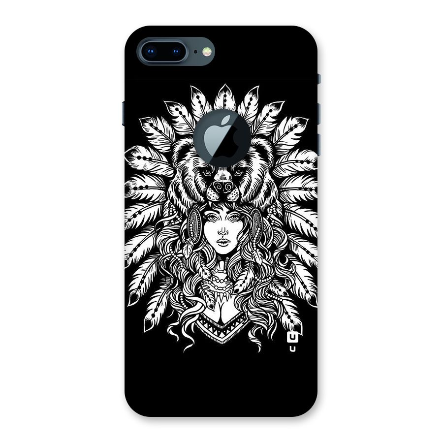 Girl Pattern Art Back Case for iPhone 7 Plus Logo Cut