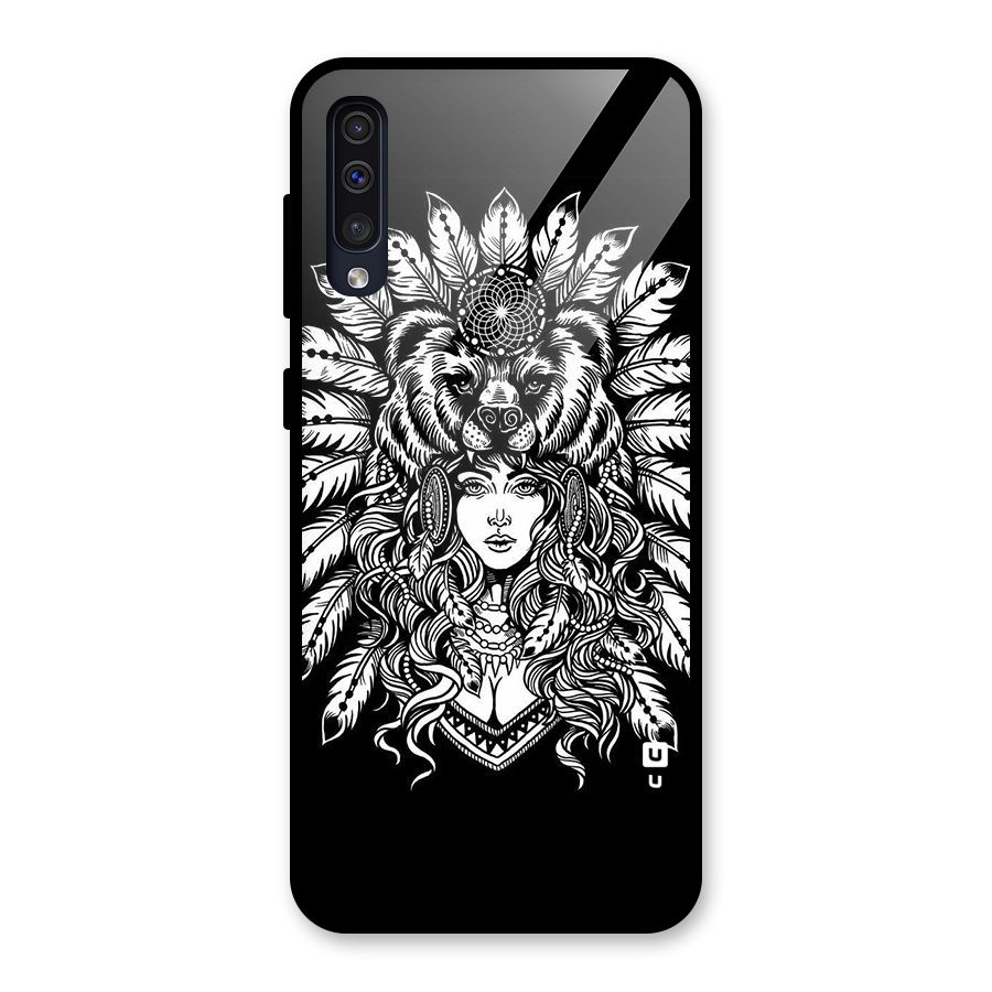 Girl Pattern Art Glass Back Case for Galaxy A50s