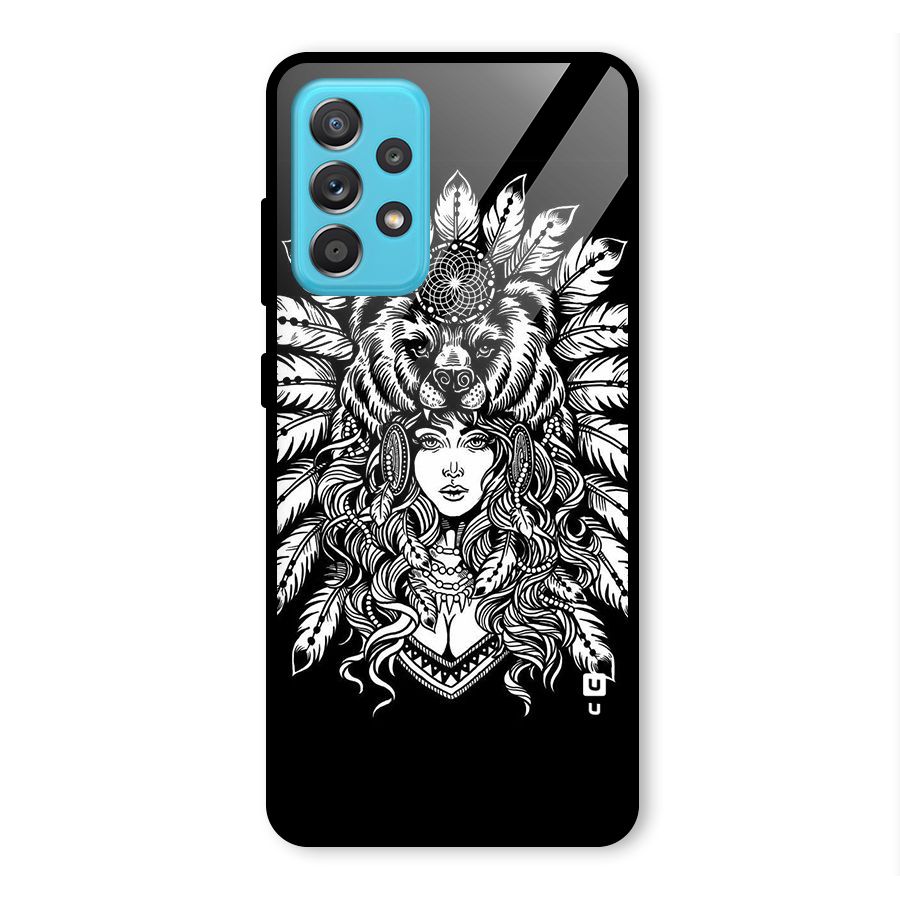 Girl Pattern Art Glass Back Case for Galaxy A52