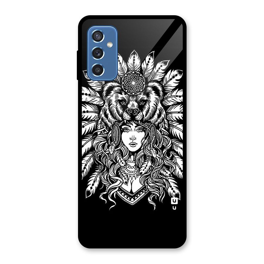 Girl Pattern Art Glass Back Case for Galaxy M52 5G