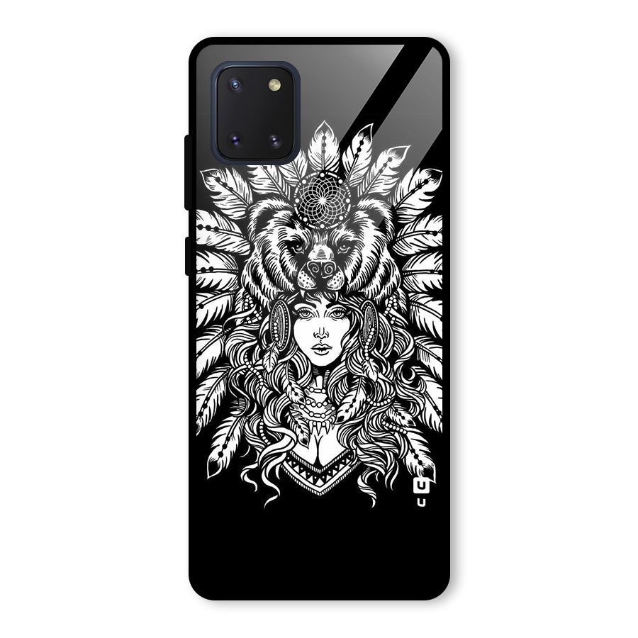 Girl Pattern Art Glass Back Case for Galaxy Note 10 Lite