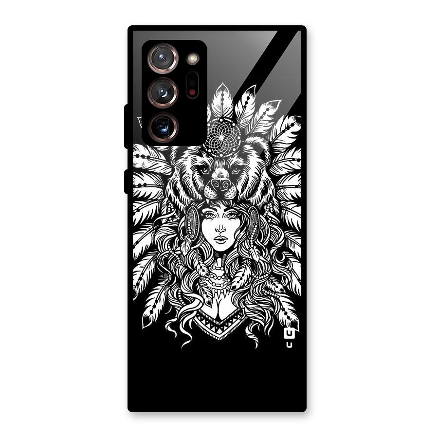 Girl Pattern Art Glass Back Case for Galaxy Note 20 Ultra