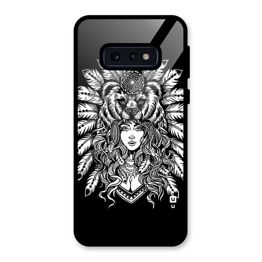 Girl Pattern Art Glass Back Case for Galaxy S10e