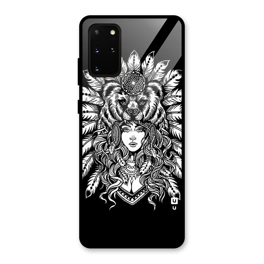 Girl Pattern Art Glass Back Case for Galaxy S20 Plus
