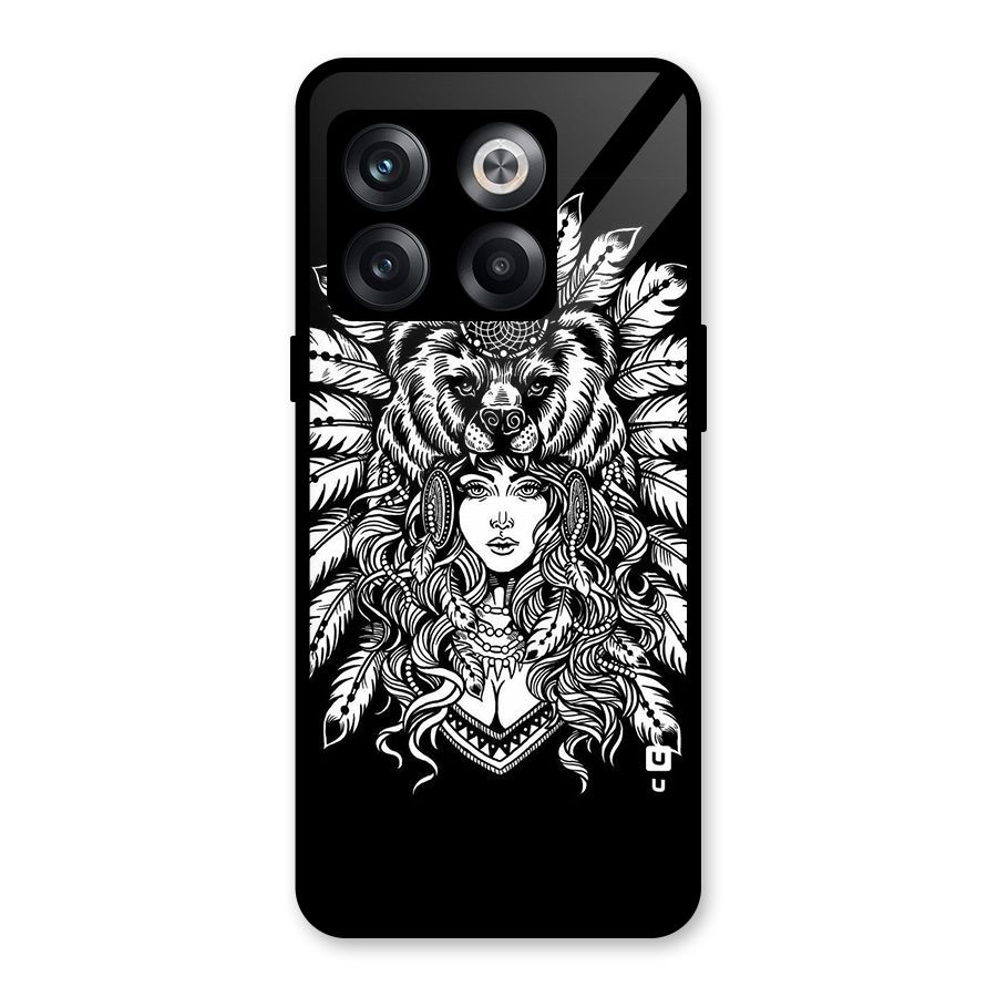 Girl Pattern Art Glass Back Case for OnePlus 10T