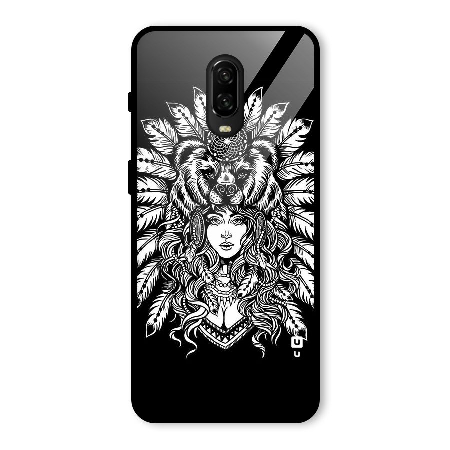 Girl Pattern Art Glass Back Case for OnePlus 6T