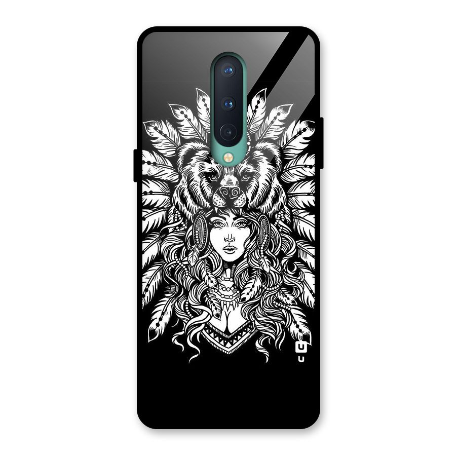 Girl Pattern Art Glass Back Case for OnePlus 8