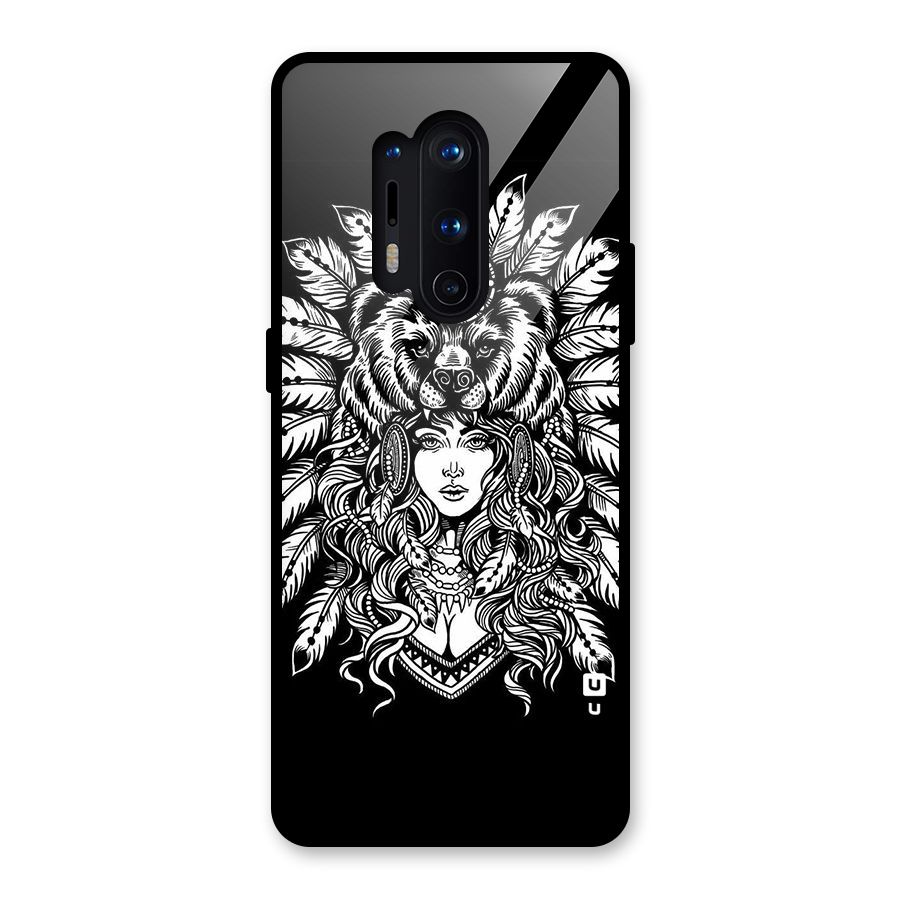 Girl Pattern Art Glass Back Case for OnePlus 8 Pro