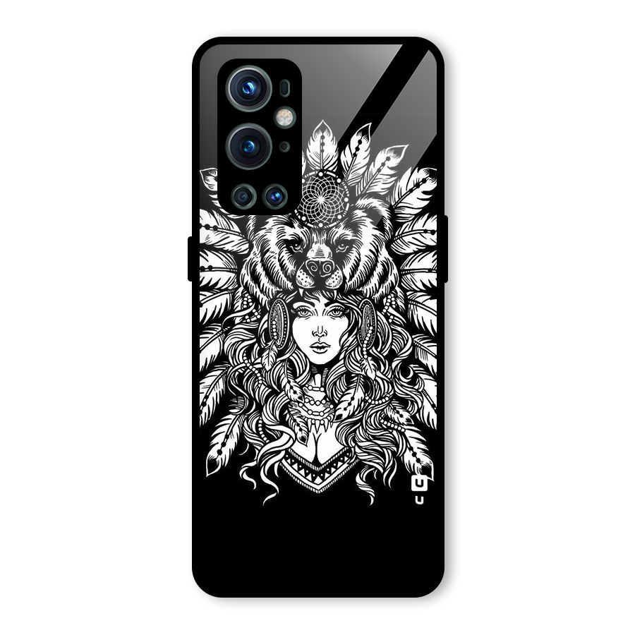 Girl Pattern Art Glass Back Case for OnePlus 9 Pro