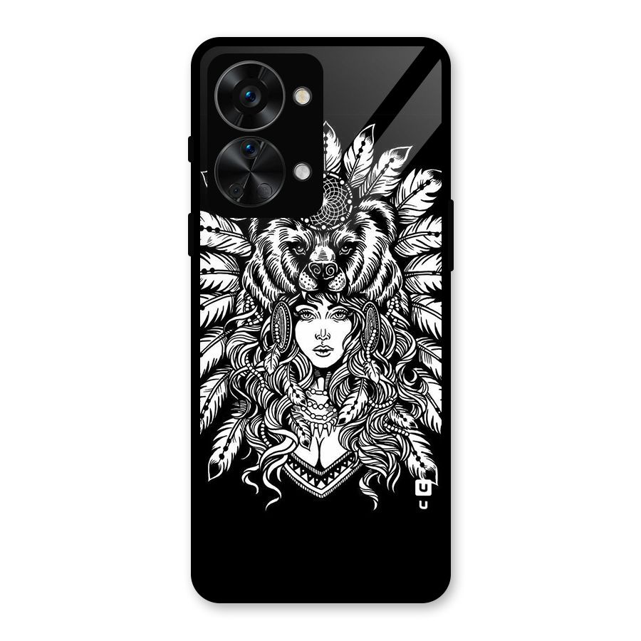 Girl Pattern Art Glass Back Case for OnePlus Nord 2T