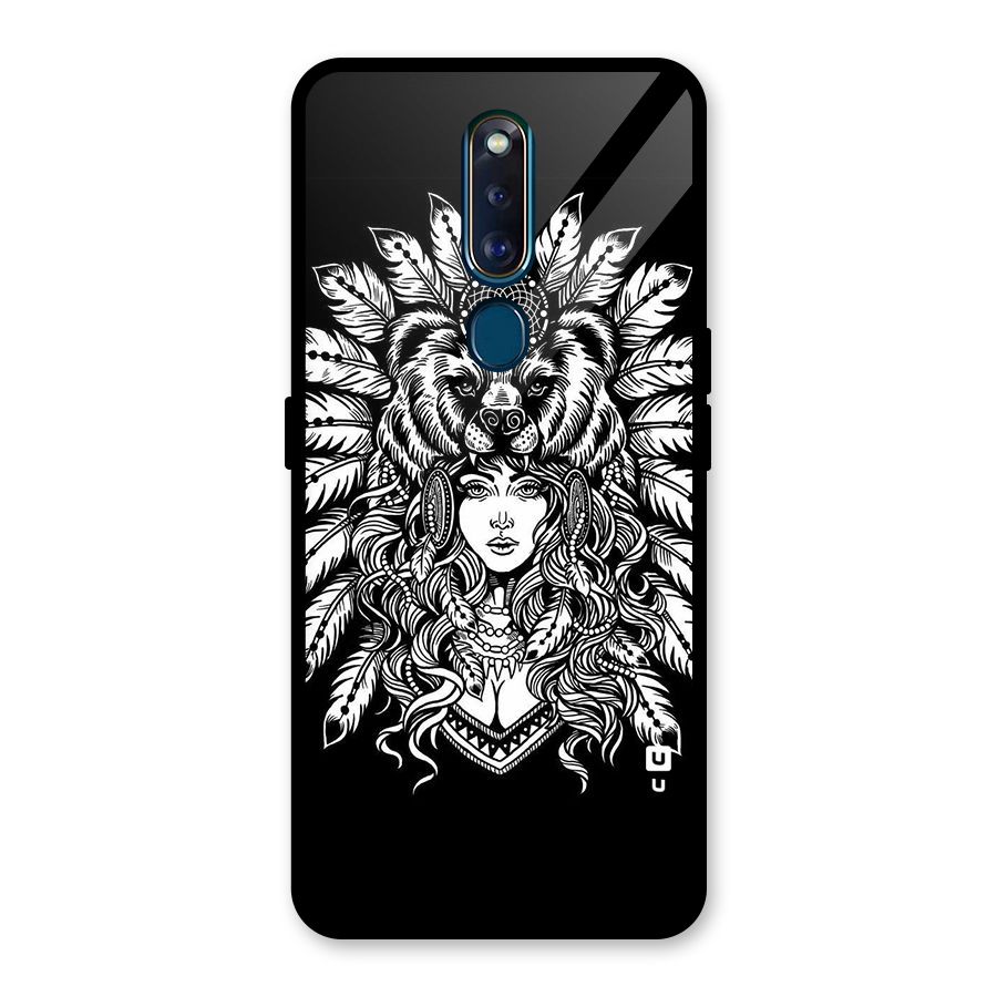 Girl Pattern Art Glass Back Case for Oppo F11 Pro