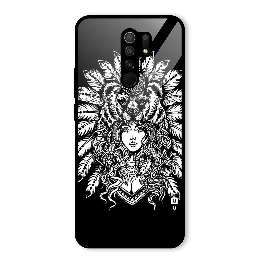 Girl Pattern Art Glass Back Case for Poco M2