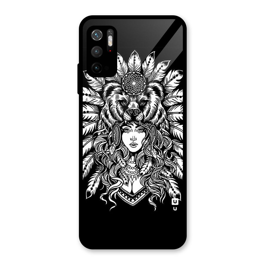 Girl Pattern Art Glass Back Case for Poco M3 Pro 5G
