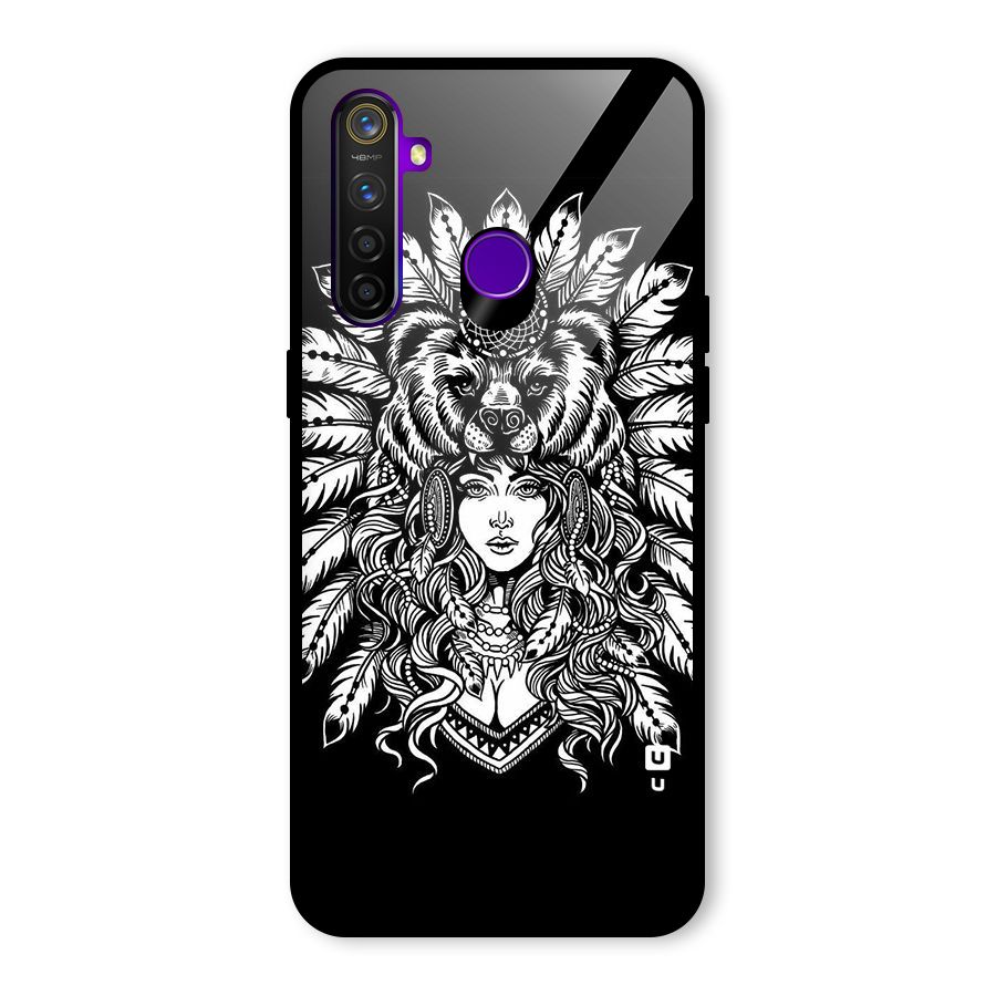 Girl Pattern Art Glass Back Case for Realme 5 Pro