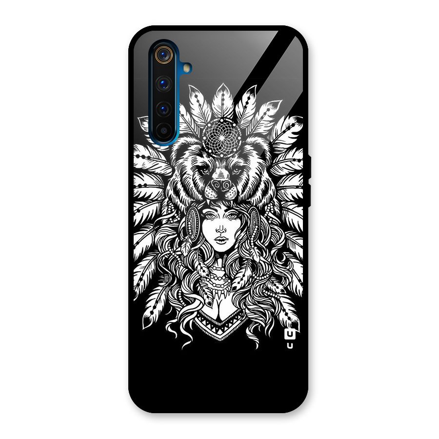 Girl Pattern Art Glass Back Case for Realme 6 Pro