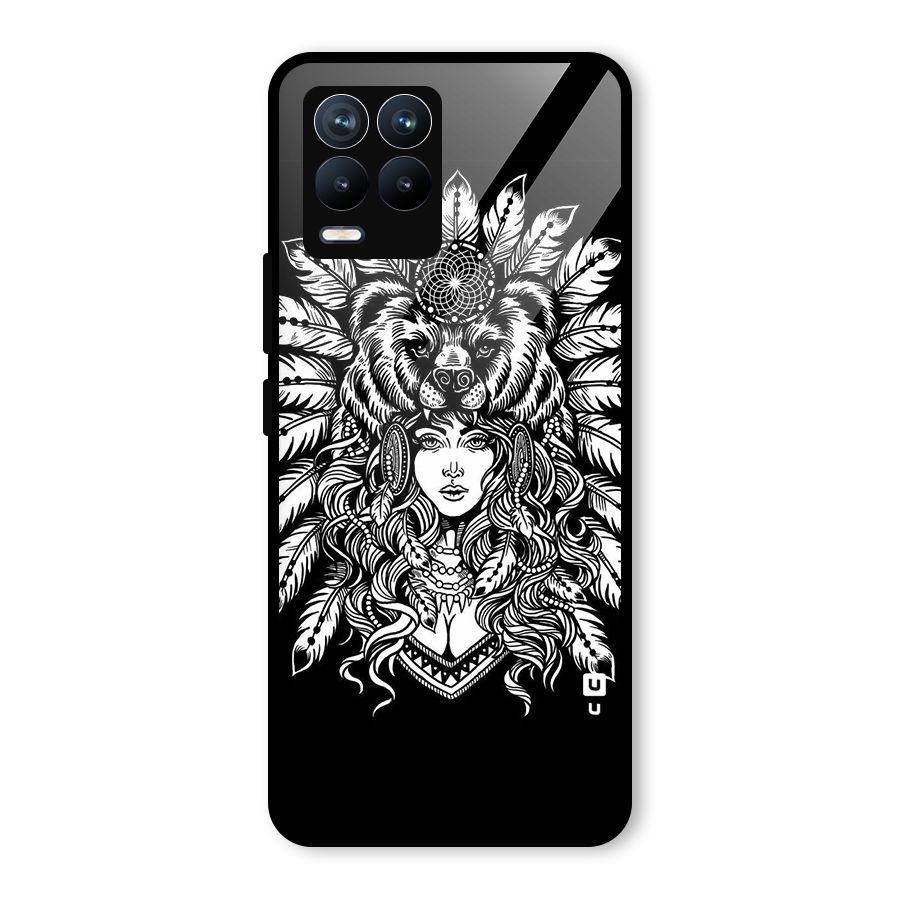 Girl Pattern Art Glass Back Case for Realme 8 Pro