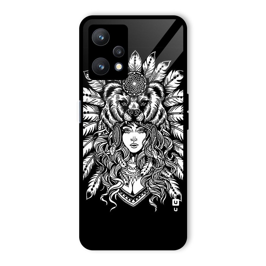 Girl Pattern Art Glass Back Case for Realme 9 Pro 5G