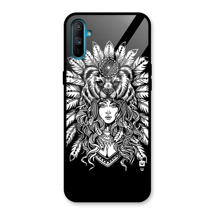 Girl Pattern Art Glass Back Case for Realme C3